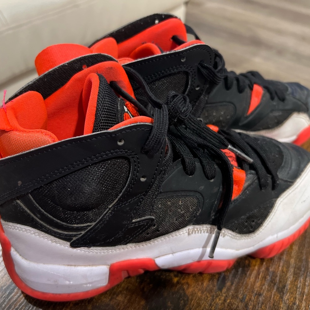 Jordan Black and Red High-Top Sneakers